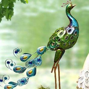 NWT Colorful Metallic Peacock